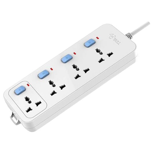 GONGNIU Extension Board 4 Socket, 4 Switch, 3M Wire