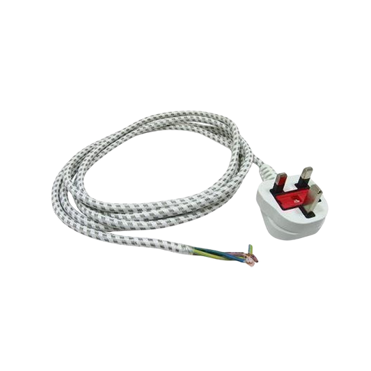 2Meter Steam Iron Lead Cable Flex Cord & Plug