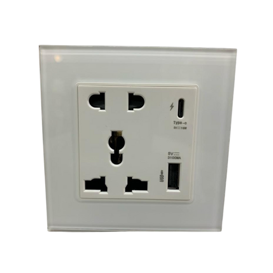 TUYA 13a WIFI smart wall socket - Single Socket with 1USB port