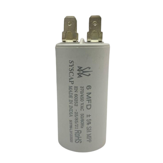 Washing Machine 6MFD Capacitor type pin - Motor Run Capacitor