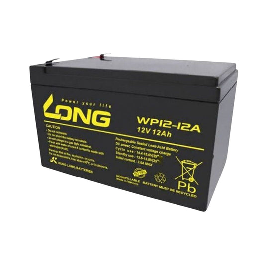 Long WP12-12A, 12V, 12Ah Rechargeable Sealed Lead Acid Battery - FMTRD